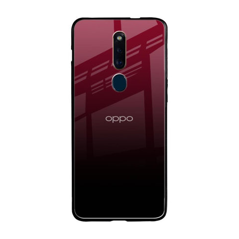 Wine Red Oppo F11 Pro Glass Back Cover Online
