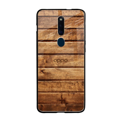 Wooden Planks Oppo F11 Pro Glass Back Cover Online