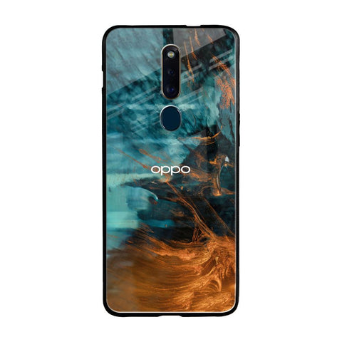 Golden Splash Oppo F11 Pro Glass Back Cover Online