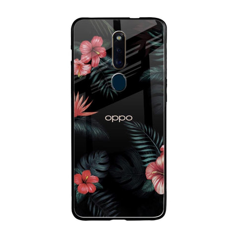 Tropical Art Flower Oppo F11 Pro Glass Back Cover Online