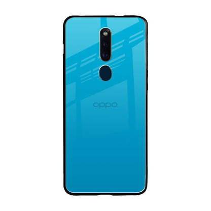 Blue Aqua Oppo F11 Pro Glass Back Cover Online