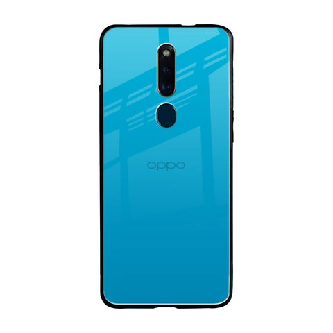Blue Aqua Oppo F11 Pro Glass Back Cover Online