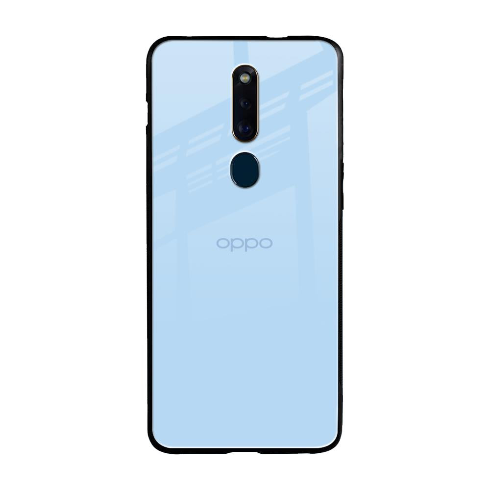 Pastel Sky Blue Oppo F11 Pro Glass Back Cover Online