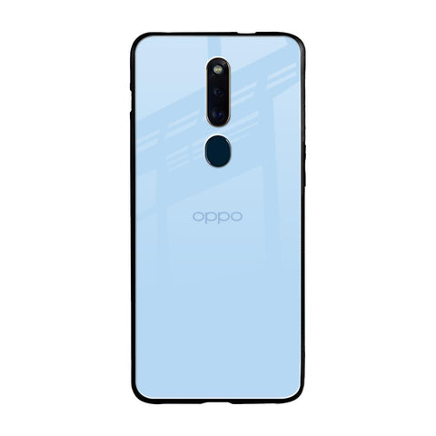 Pastel Sky Blue Oppo F11 Pro Glass Back Cover Online