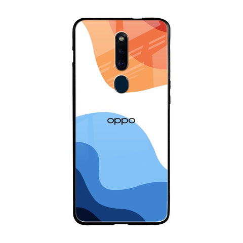 Wavy Color Pattern Oppo F11 Pro Glass Back Cover Online