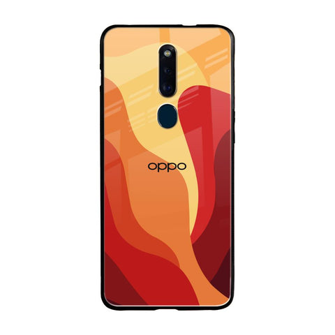 Magma Color Pattern Oppo F11 Pro Glass Back Cover Online