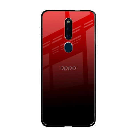 Maroon Faded Oppo F11 Pro Glass Back Cover Online