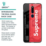 Supreme Ticket Glass Case for Oppo F11 Pro