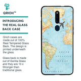 Travel Map Glass Case for Oppo F11 Pro