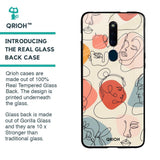 Abstract Faces Glass Case for Oppo F11 Pro