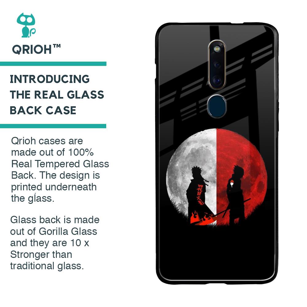 Anime Red Moon Glass Case for Oppo F11 Pro