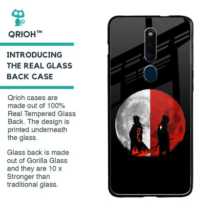 Anime Red Moon Glass Case for Oppo F11 Pro