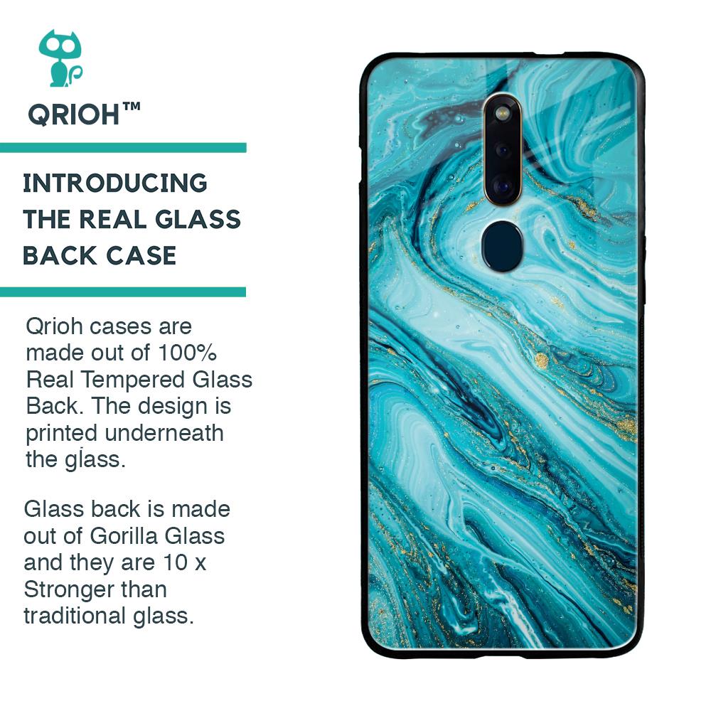 Ocean Marble Glass Case for Oppo F11 Pro