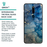 Blue Cool Marble Glass Case for Oppo F11 Pro