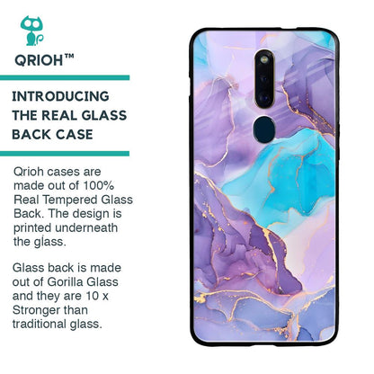 Alcohol ink Marble Glass Case for Oppo F11 Pro