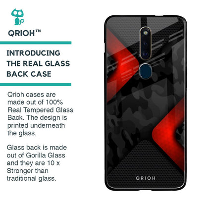 Modern Camo Abstract Glass Case for Oppo F11 Pro