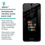 Go Your Own Way Glass Case for Oppo F11 Pro