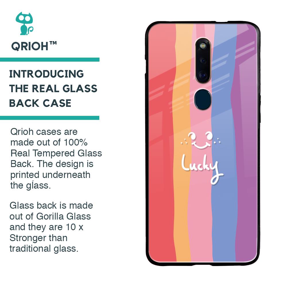 Lucky Abstract Glass Case for Oppo F11 Pro