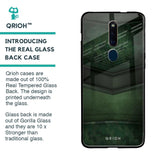 Green Leather Glass Case for Oppo F11 Pro