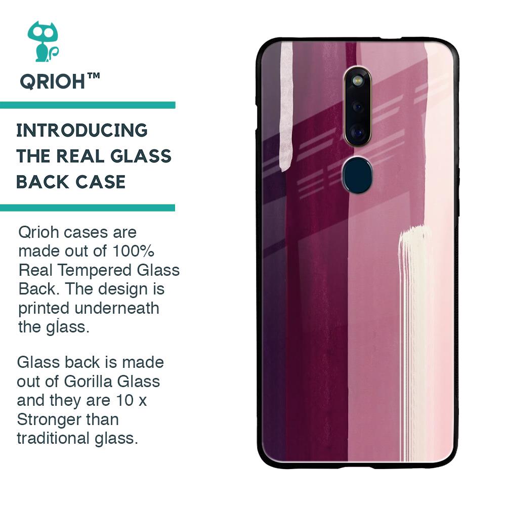 Brush Stroke Art Glass Case for Oppo F11 Pro