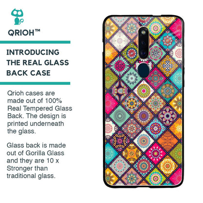 Multicolor Mandala Glass Case for Oppo F11 Pro