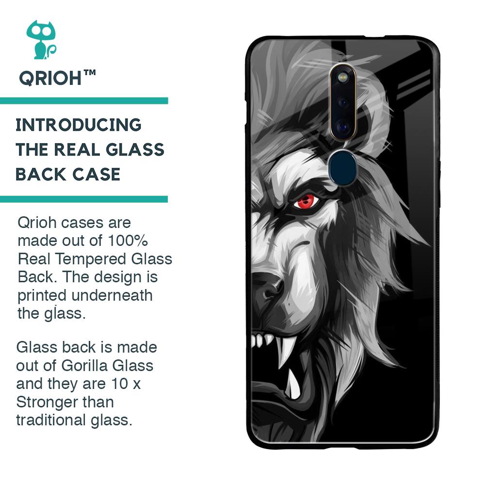 Wild Lion Glass Case for Oppo F11 Pro