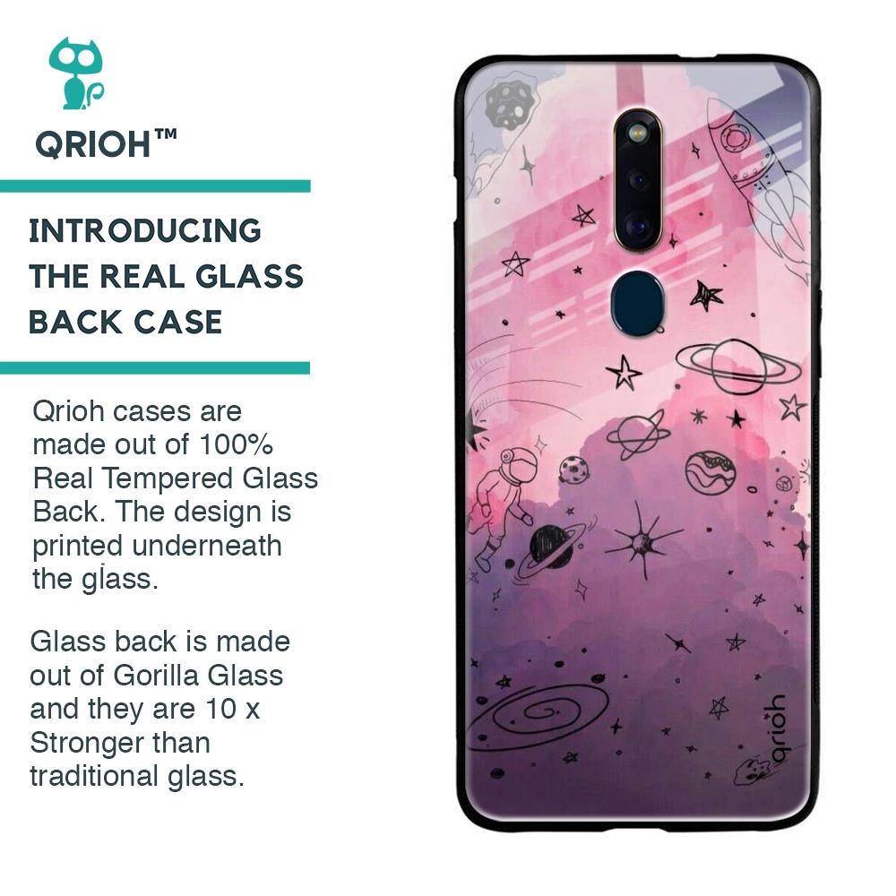 Space Doodles Glass Case for Oppo F11 Pro