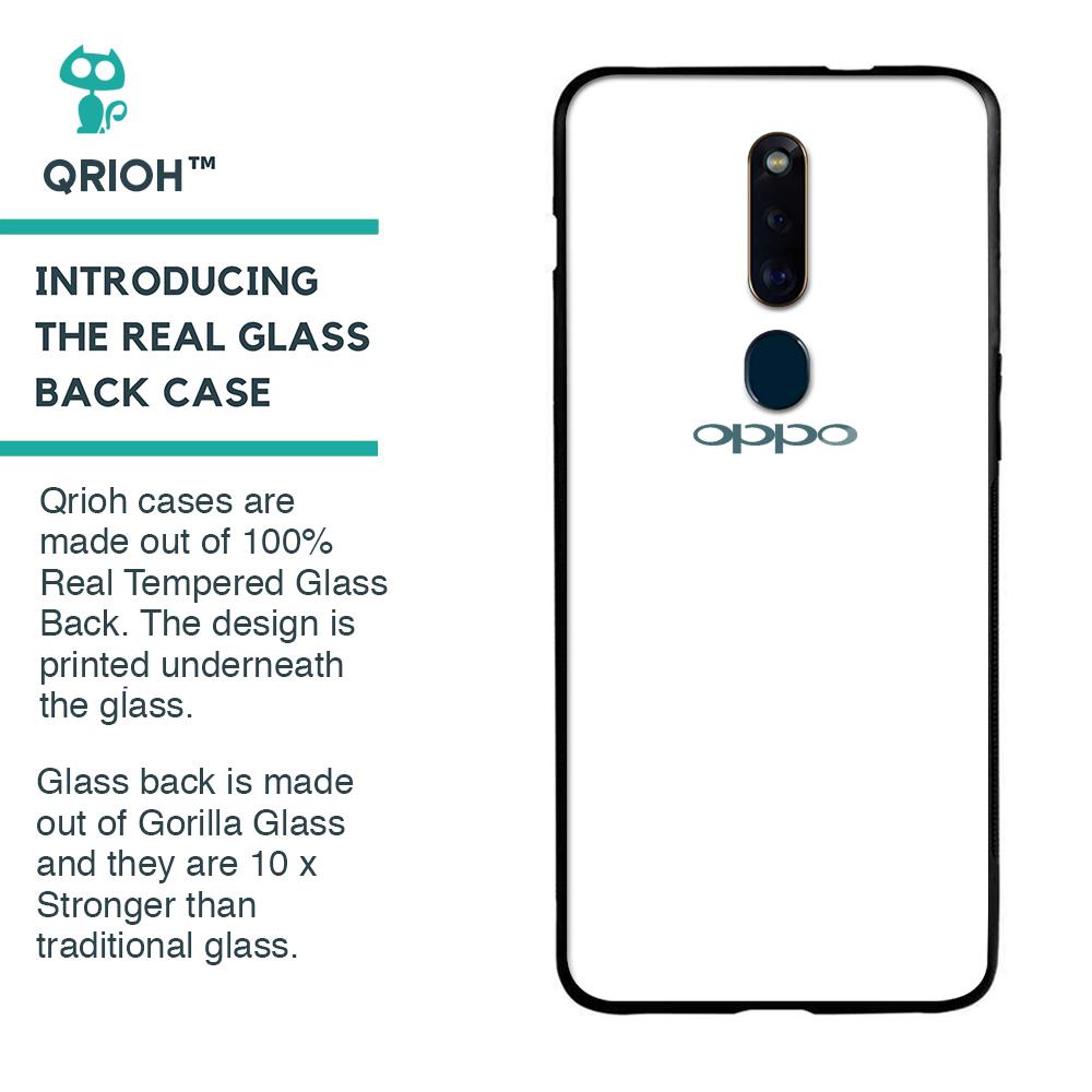 Arctic White Glass Case for Oppo F11 Pro
