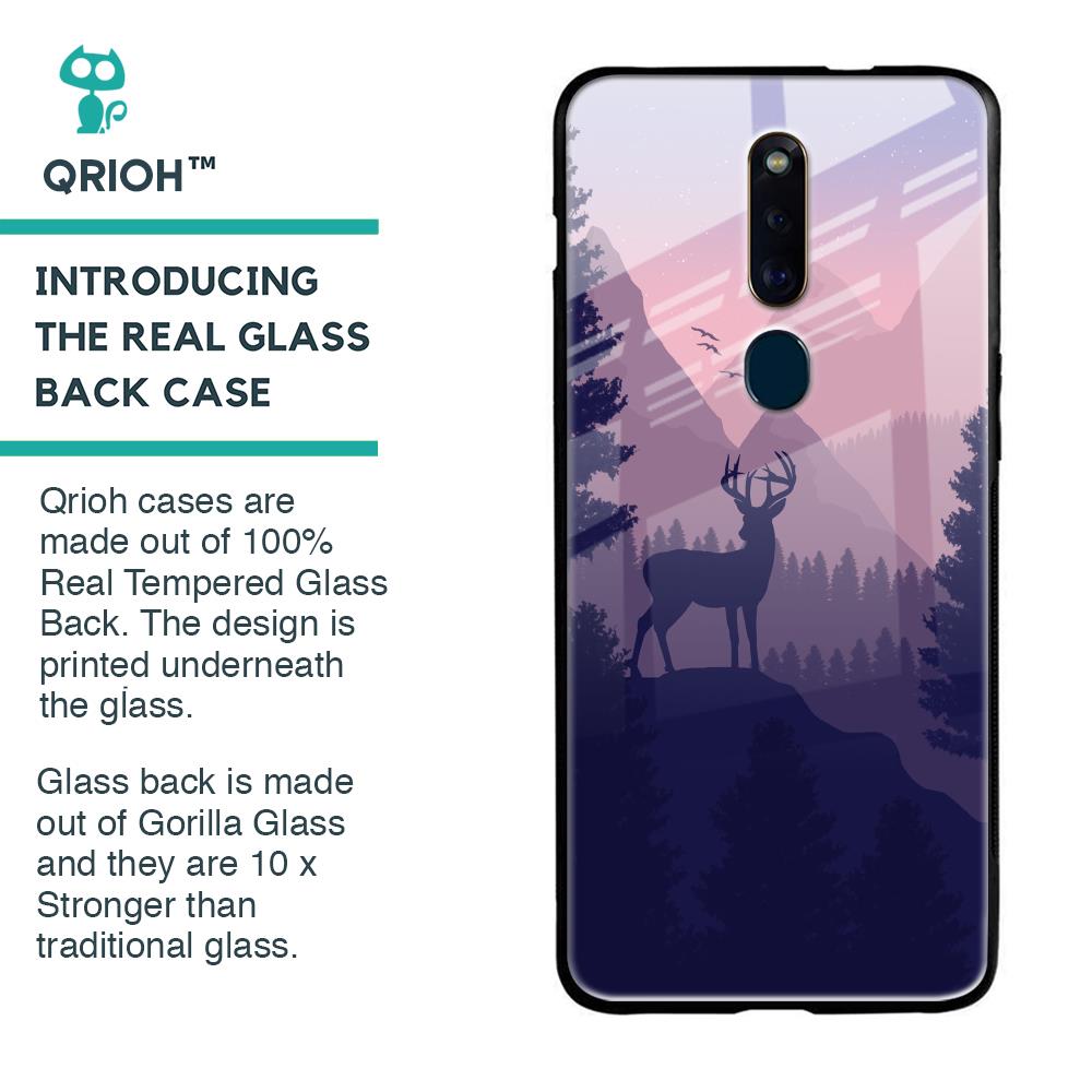 Deer In Night Glass Case For Oppo F11 Pro