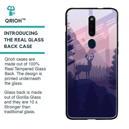 Deer In Night Glass Case For Oppo F11 Pro