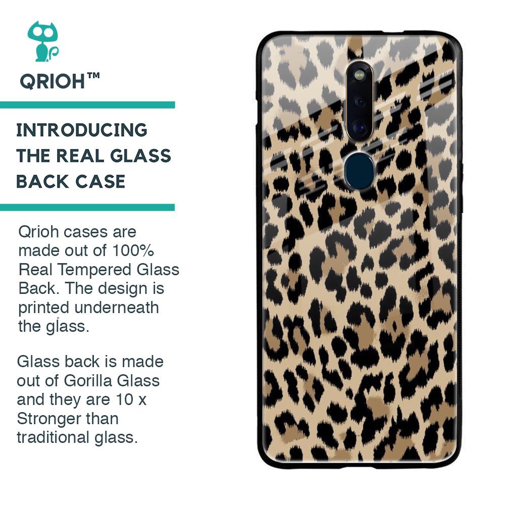 Leopard Seamless Glass Case For Oppo F11 Pro