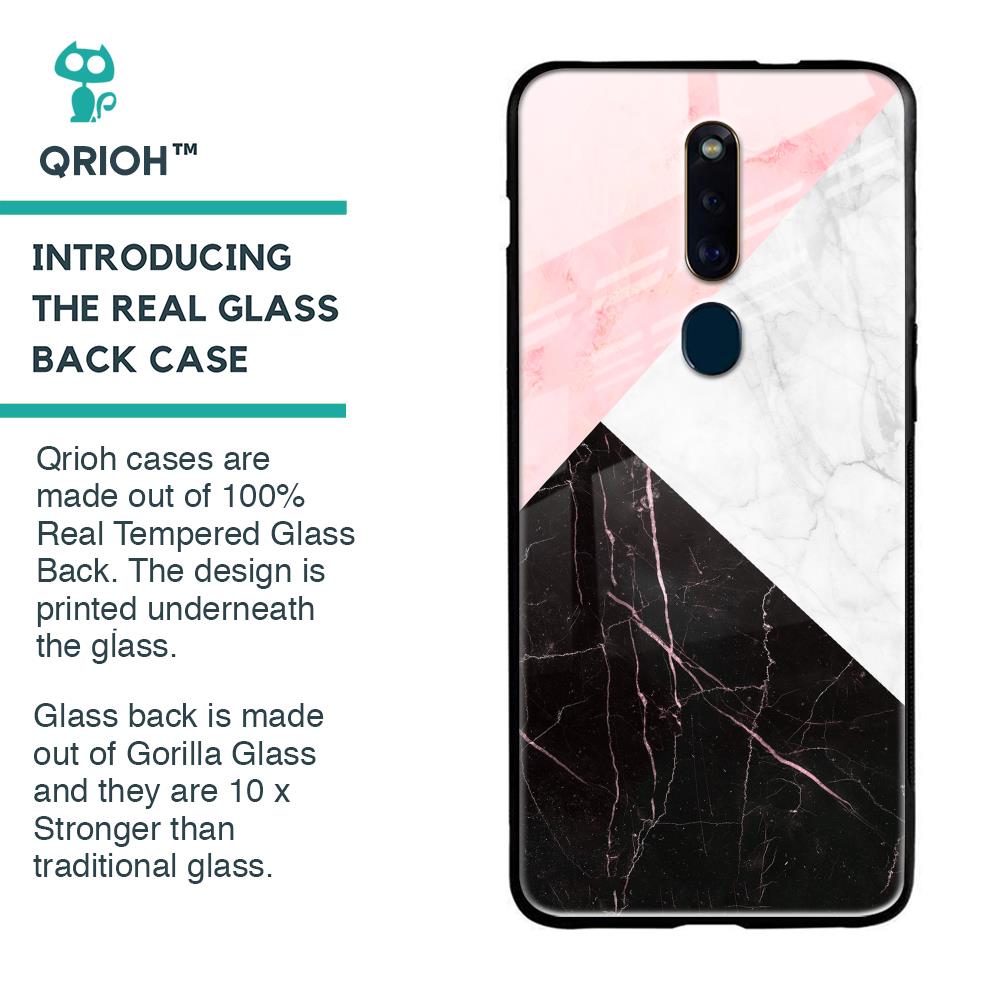 Marble Collage Art Glass Case For Oppo F11 Pro
