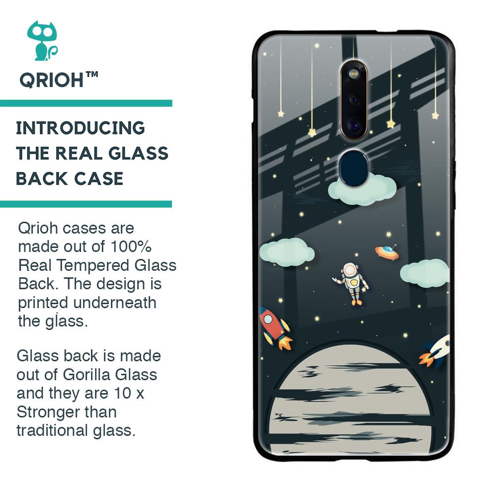 Astronaut Dream Glass Case For Oppo F11 Pro