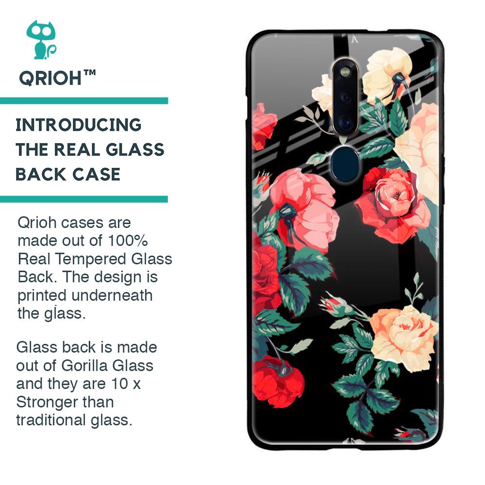 Floral Bunch Glass Case For Oppo F11 Pro