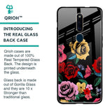 Floral Decorative Glass Case For Oppo F11 Pro