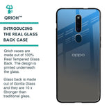 Blue Grey Ombre Glass Case for Oppo F11 Pro