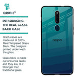 Green Triangle Pattern Glass Case for Oppo F11 Pro