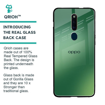 Green Grunge Texture Glass Case for Oppo F11 Pro