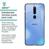 Vibrant Blue Texture Glass Case for Oppo F11 Pro