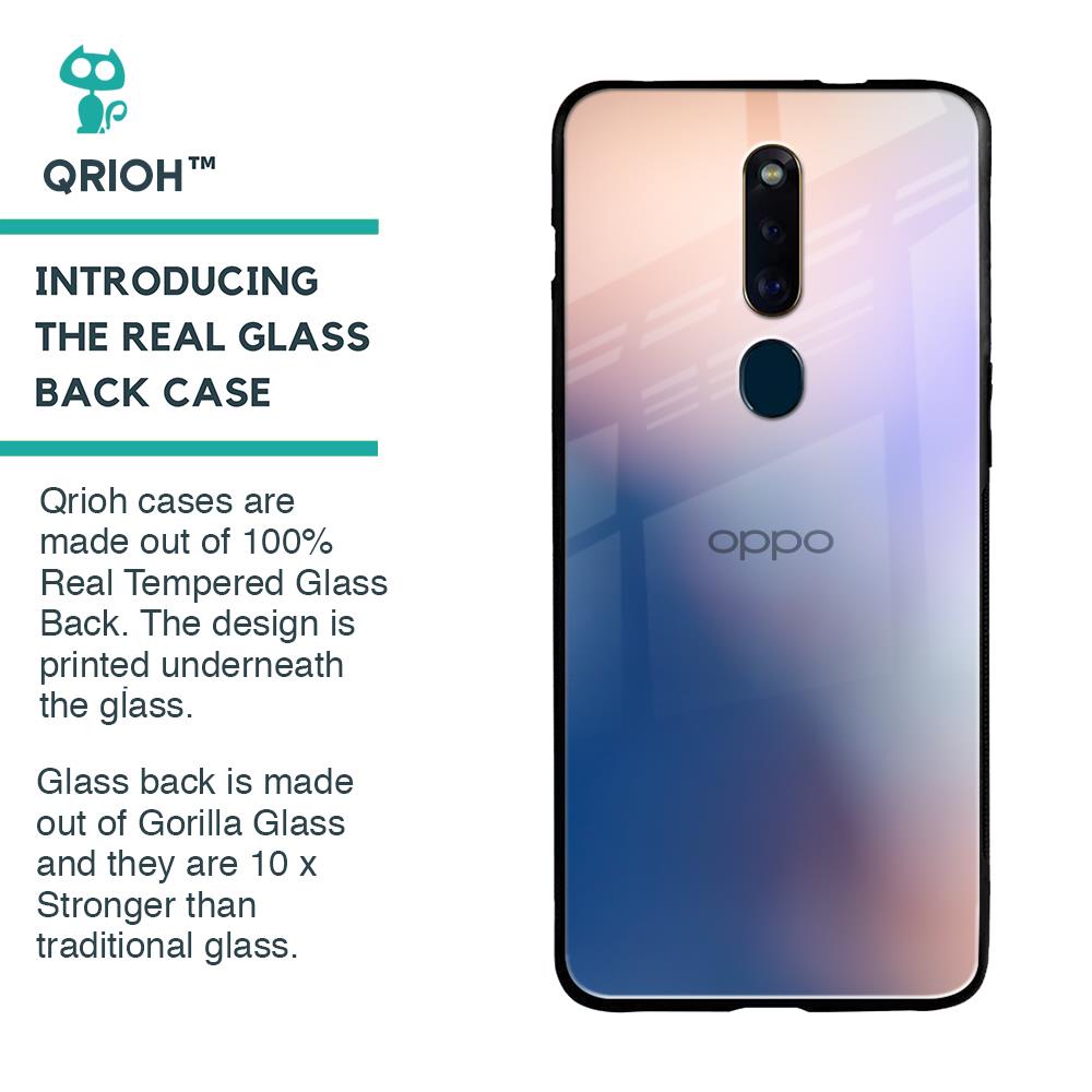 Blue Mauve Gradient Glass Case for Oppo F11 Pro
