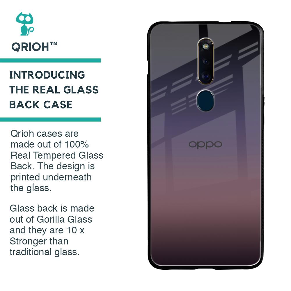 Grey Ombre Glass Case for Oppo F11 Pro