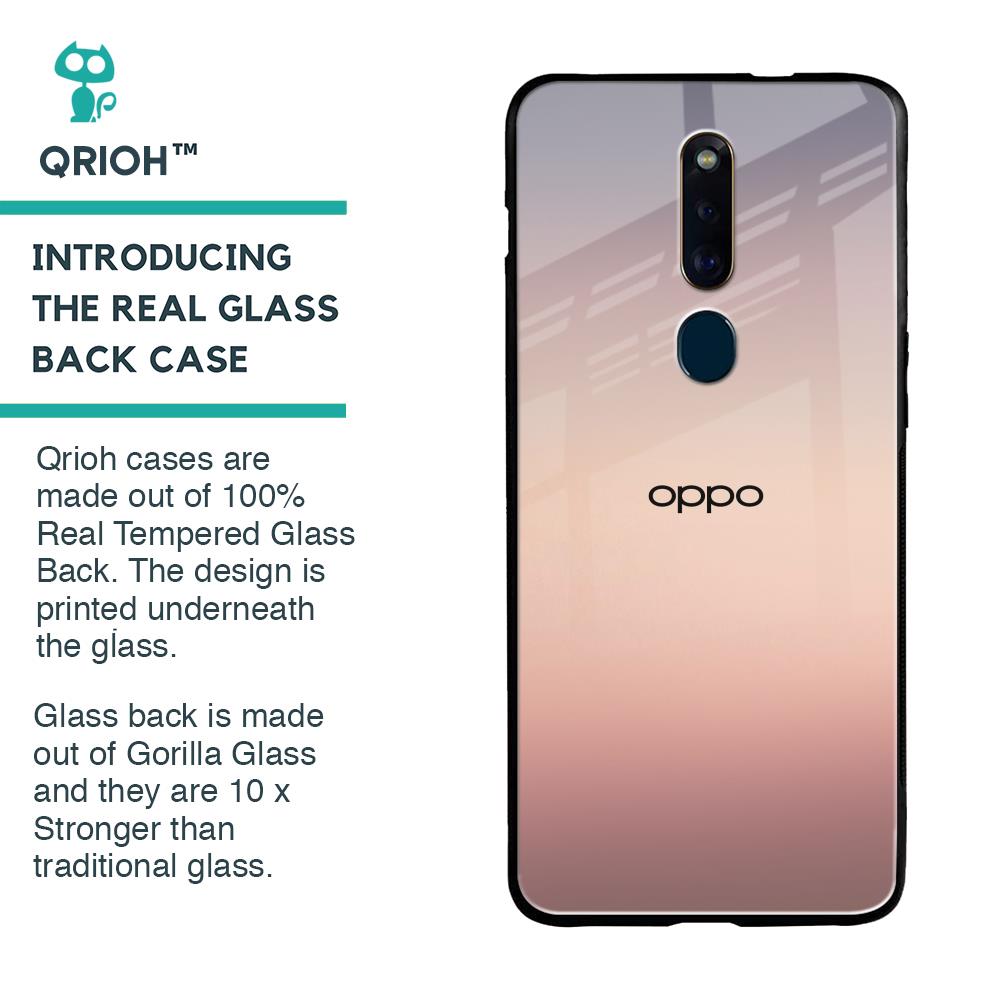 Golden Mauve Glass Case for Oppo F11 Pro