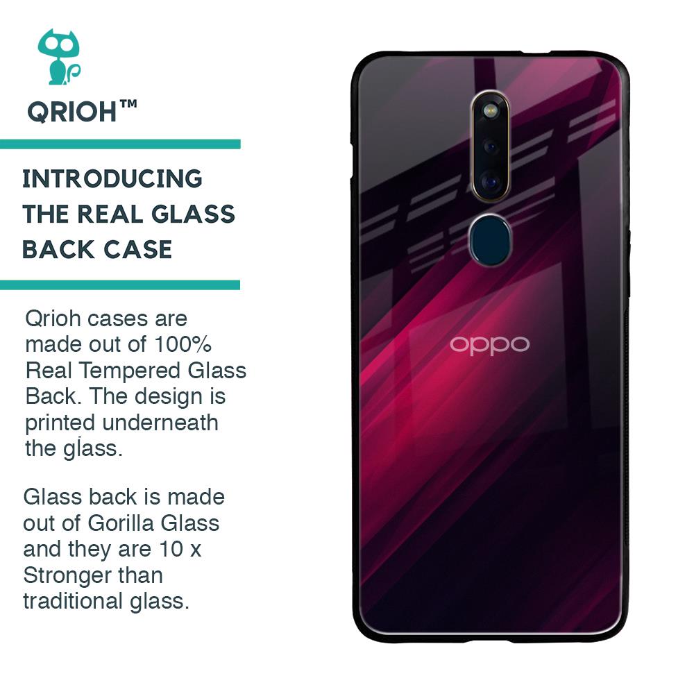 Razor Black Glass Case for Oppo F11 Pro