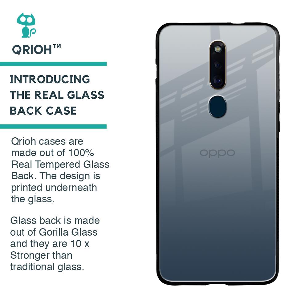 Smokey Grey Color Glass Case For Oppo F11 Pro