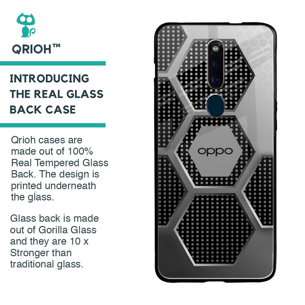 Hexagon Style Glass Case For Oppo F11 Pro