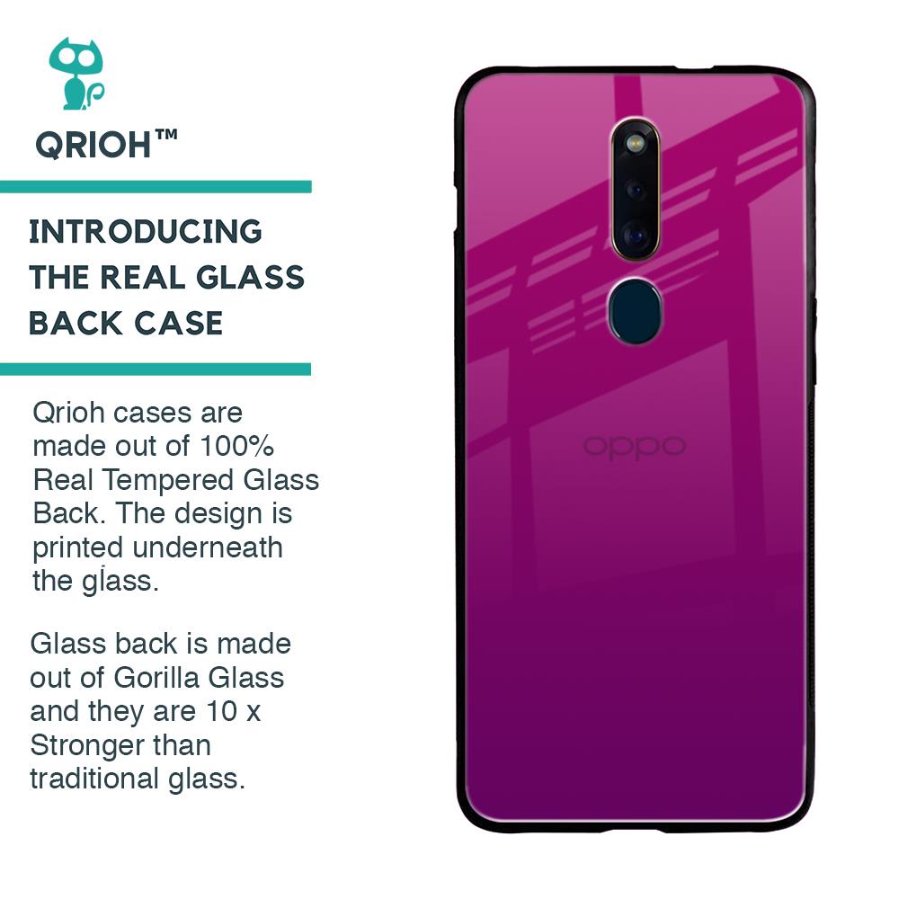 Magenta Gradient Glass Case For Oppo F11 Pro