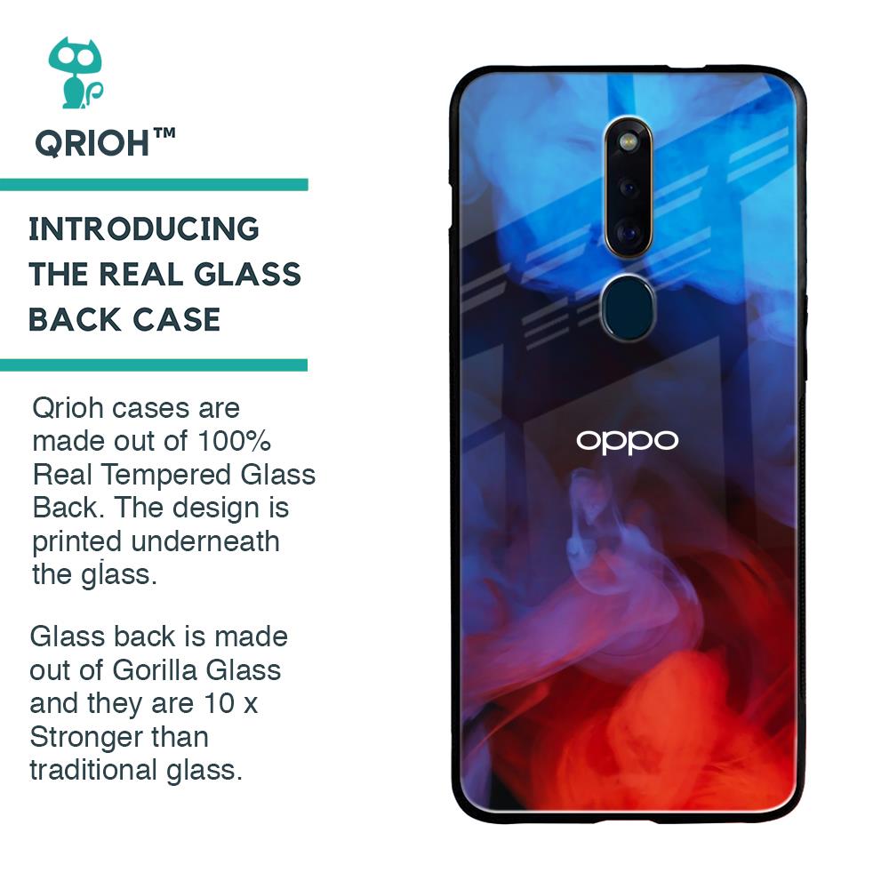 Dim Smoke Glass Case for Oppo F11 Pro