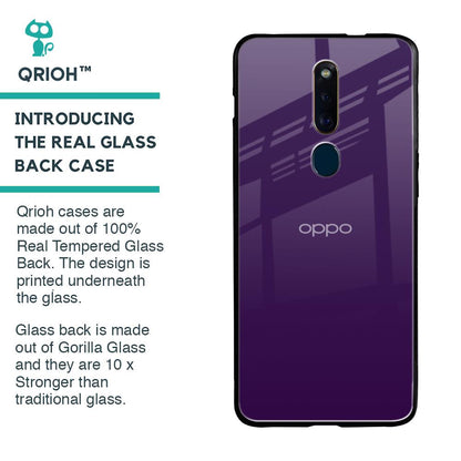 Dark Purple Glass Case for Oppo F11 Pro