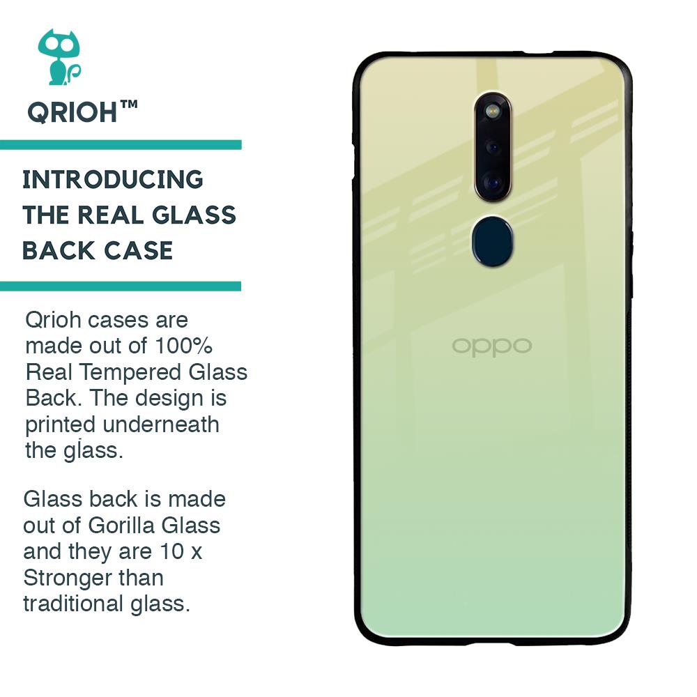 Mint Green Gradient Glass Case for Oppo F11 Pro