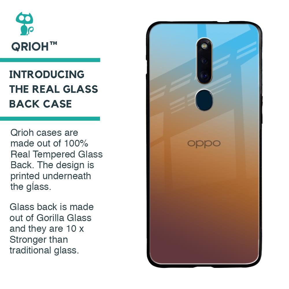 Rich Brown Glass Case for Oppo F11 Pro